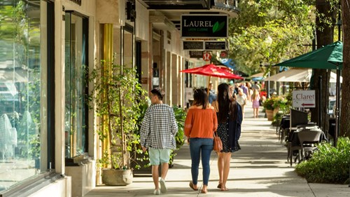 Park Avenue streets in Winter Park, Florida